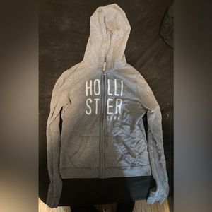 Hollister Grey Zip Up Hoody